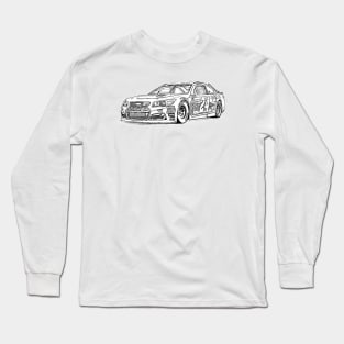 Chevy 24 Super NAPA Racing Wireframe Long Sleeve T-Shirt